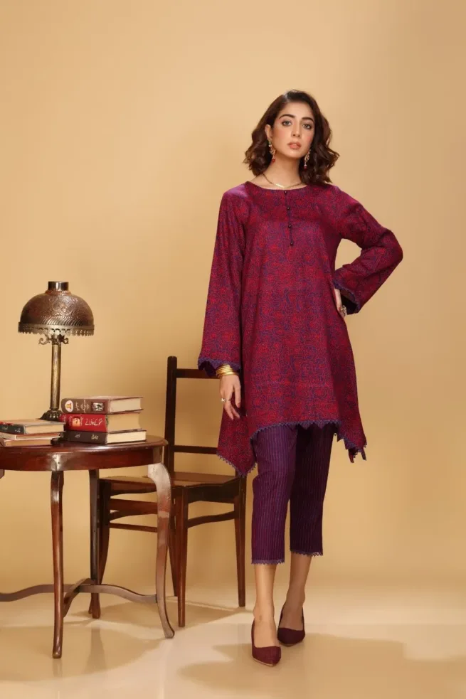 Readymade 2 Piece Printed Khaddar Suit for Womens