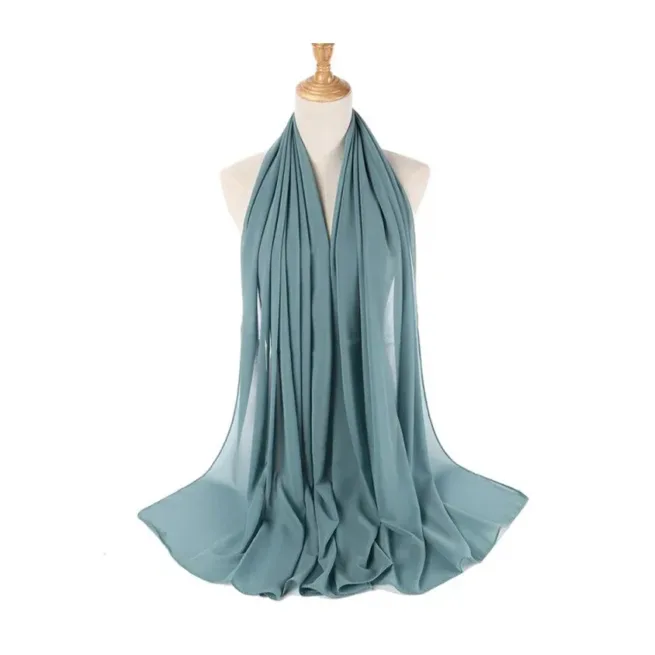 Premium Georgette Chiffon Hijab in Teal