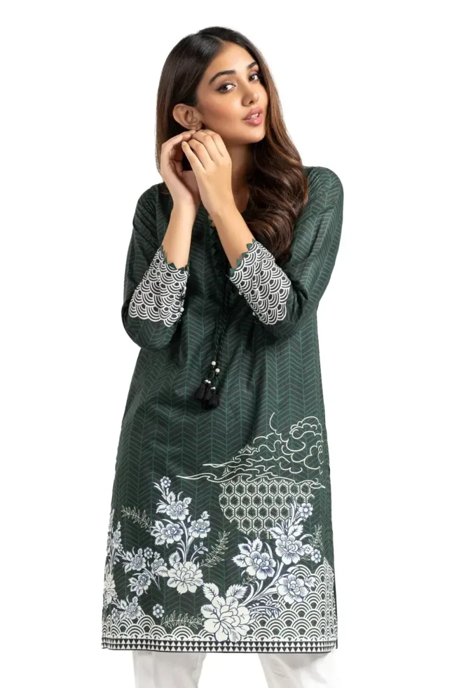 Gul Ahmed Womens Cambric Digital Printed Kurti