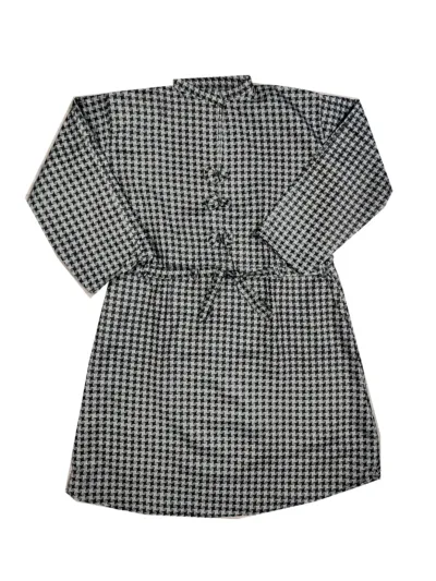 Womens Grey Patterned Shirt Dress | Tie Belt
