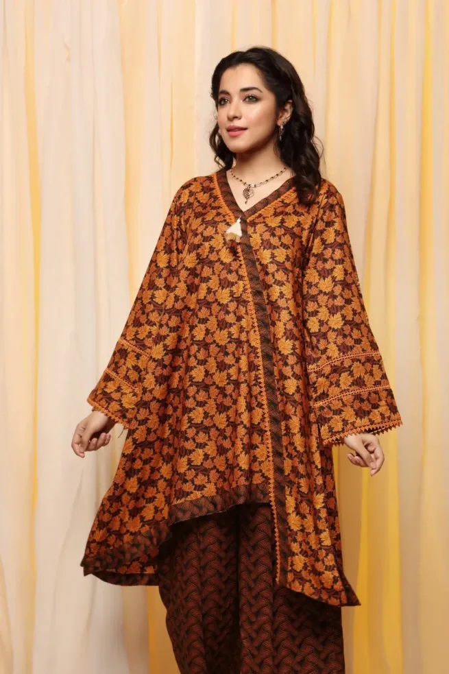 Asian Ladies Stitched Two Piece Linen Salwar Kameez Dress