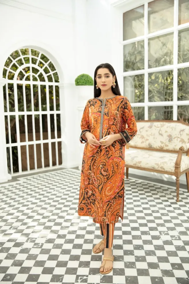ITEHAD DESIGNER Asian Ladies Stitched Two Piece Khaddar Suit