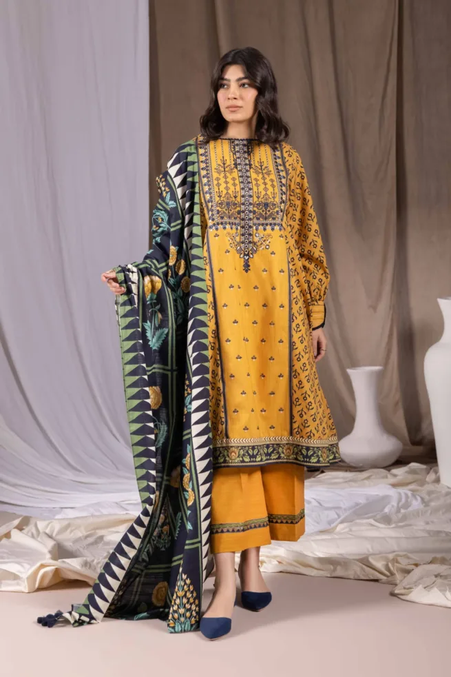 Sapphire Designer Ladies Stitched Embroidered Kurti Dupatta