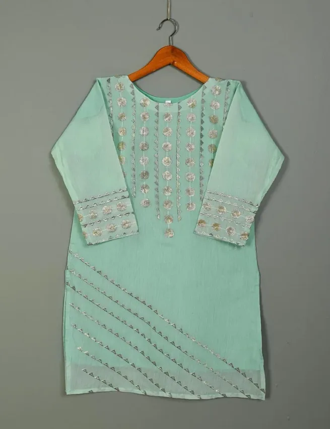 Embroidered Paper Cotton Kurti