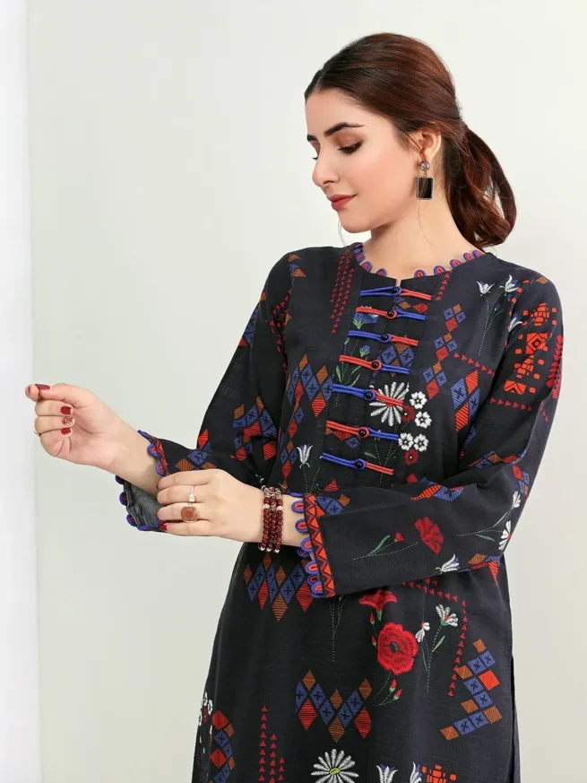 Black Eden Robe Designer Khaddar Kurta