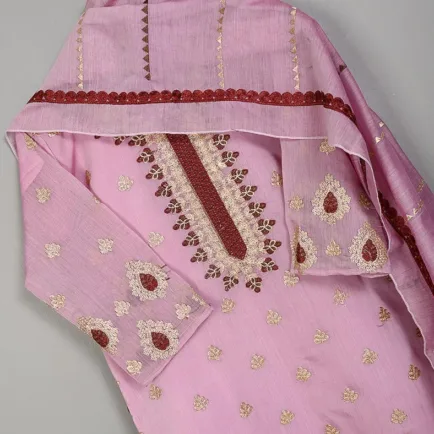 Alternative view of Lilac Embroidered Kurta & Dupatta Co ord Set