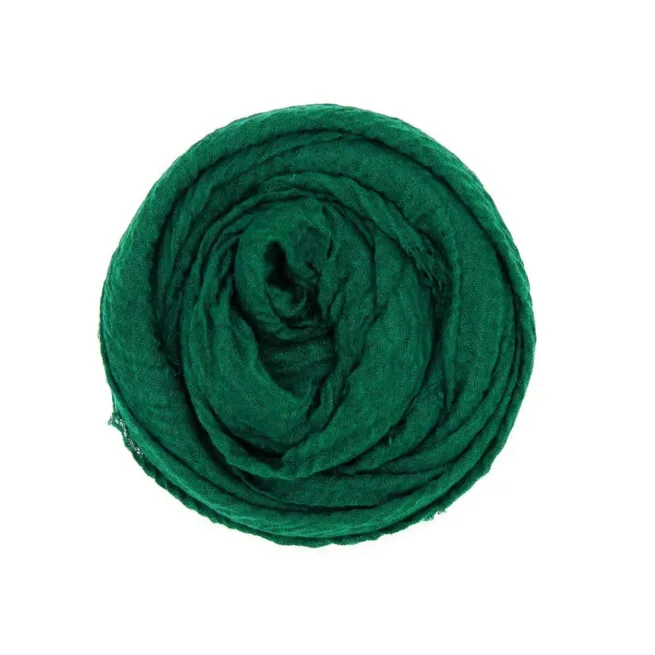 Dark Green Crinkle Hijab