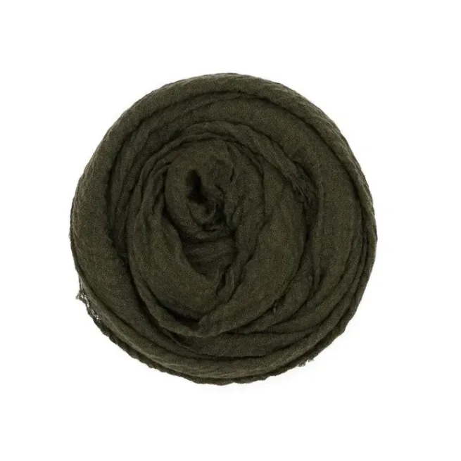Olive Crinkle Hijab