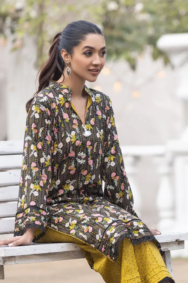 Printed Lawn 2 Piece Trouser Suit