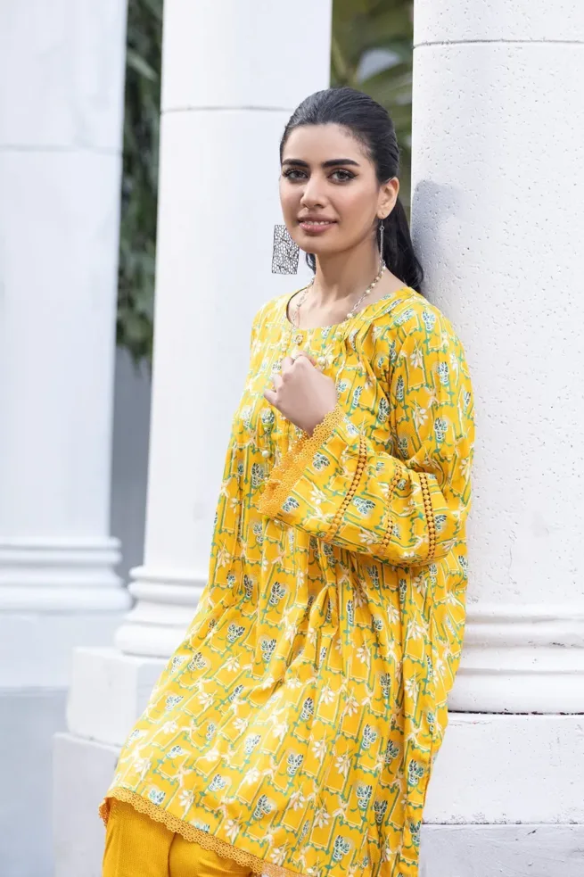 Mustard Lawn 2 Piece Salwar Kameez