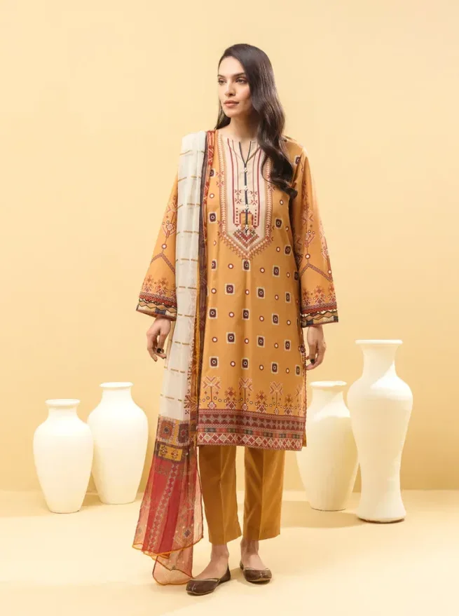 Lawn 2 Piece Kameez & Dupatta Set