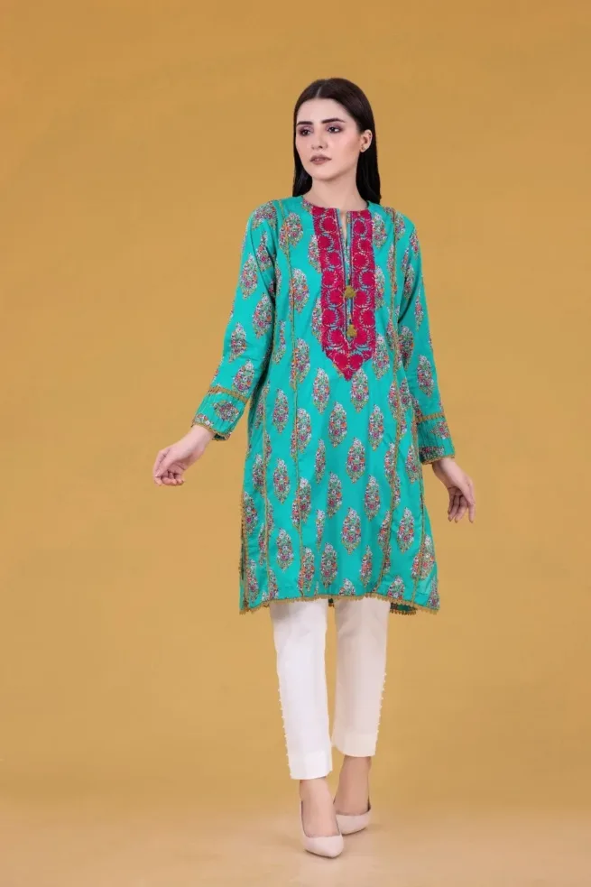 Gul Ahmed Turquoise Kurta