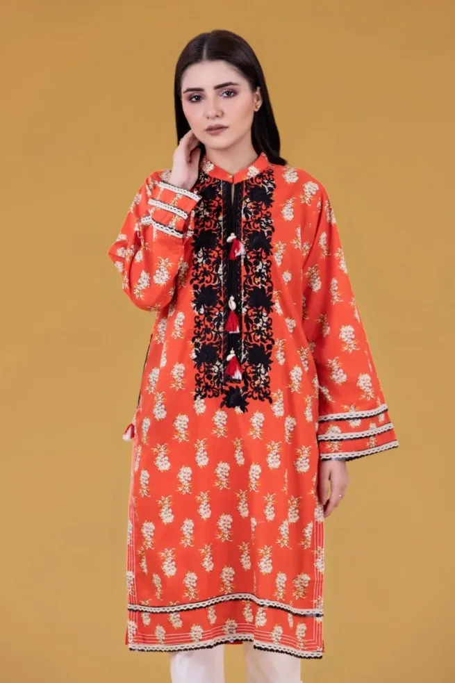 Orange Gul Ahmed Kurta