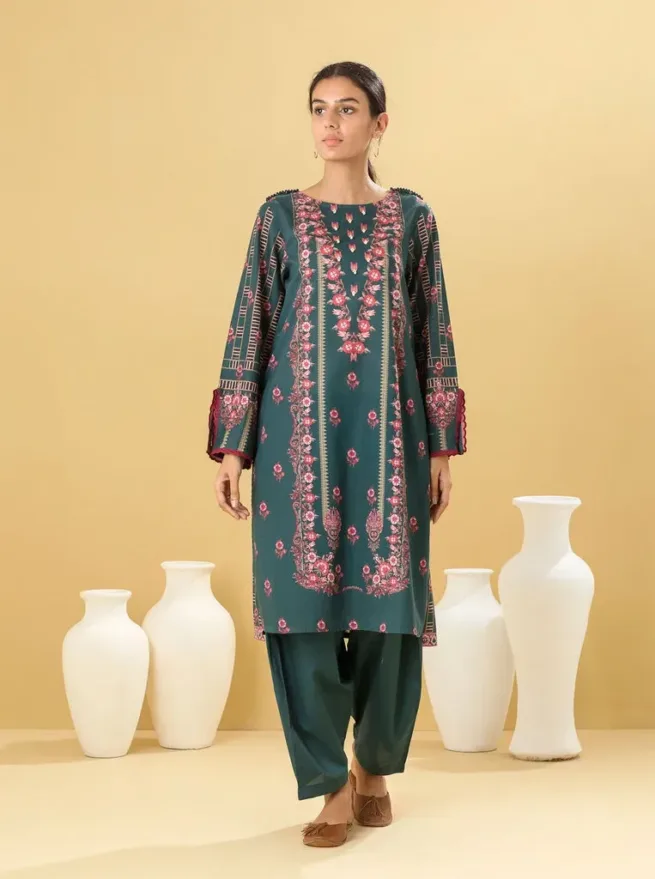 Floral Printed Lawn Shirt