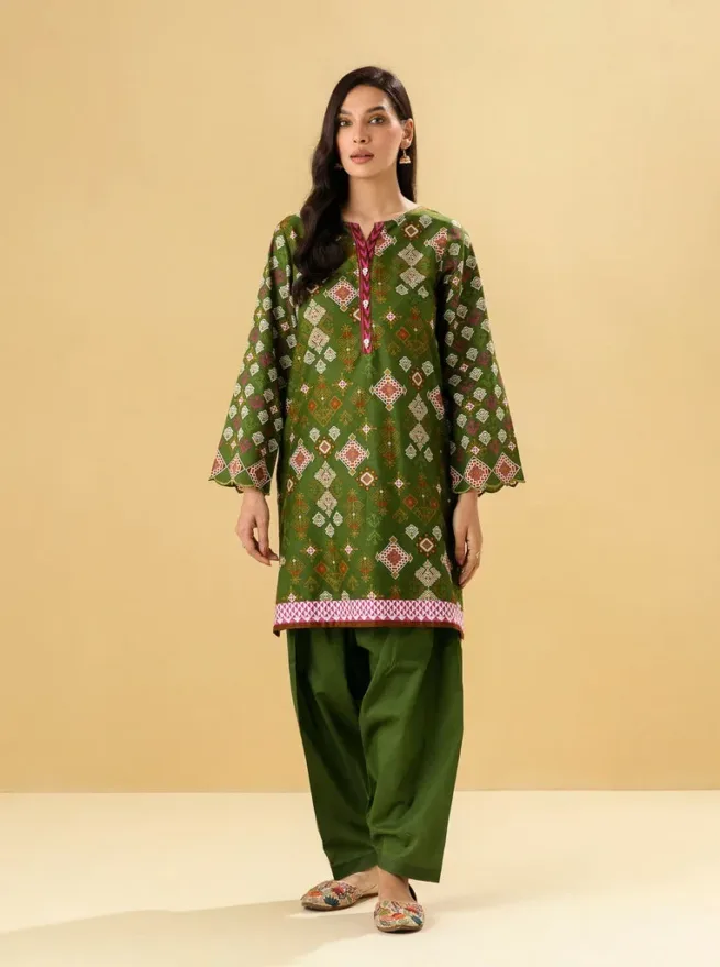 Mehndi Green 2 Piece Lawn Suit