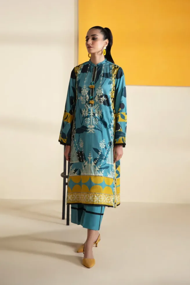 Sky Blue Lawn Kurta