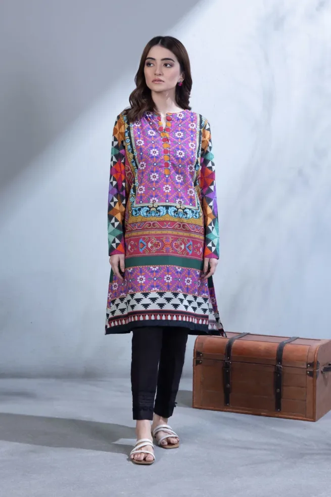 Magenta Sapphire Designer Lawn Kurti