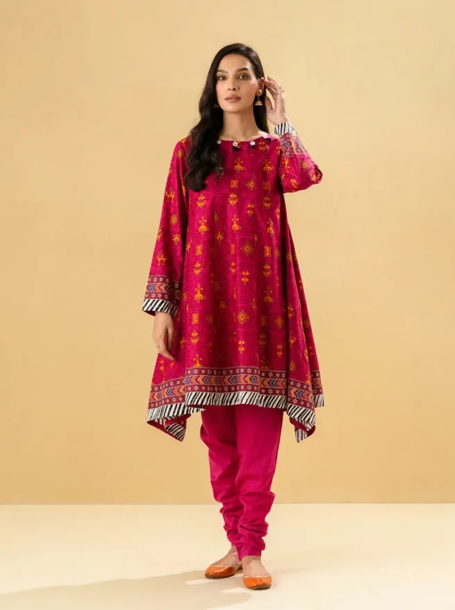 Pink Printed 2 Piece Lawn Suit