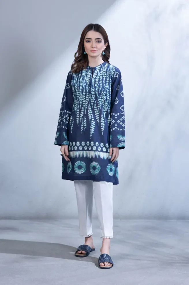 Navy Blue Sapphire Lawn Kurta