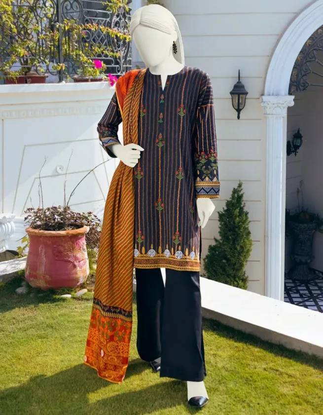 Ready to Wear Lawn Suit in Black