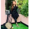 Black Net 3 Piece Suit