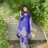 Pakistani Jacket Style 3 Piece Pallazo Dress