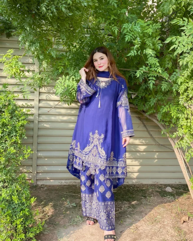 Pakistani Jacket Style 3 Piece Pallazo Dress