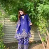 Pakistani Jacket Style 3 Piece Pallazo Dress - Image 4