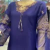 Pakistani Jacket Style 3 Piece Pallazo Dress - Image 7