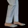 White Pleated Cotton Trouser