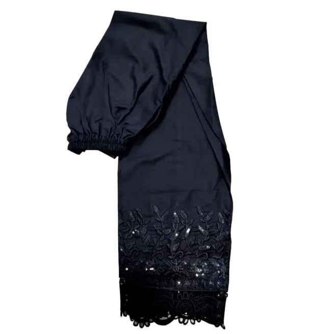 Sequin Lace Embroidered Cotton Trouser