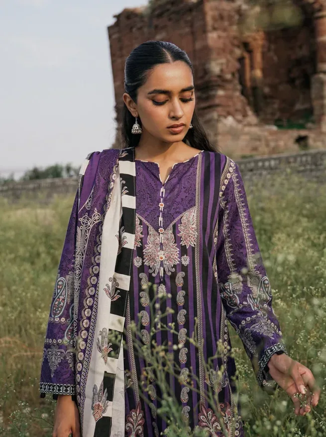 Purple Khaddar Salwar Kameez