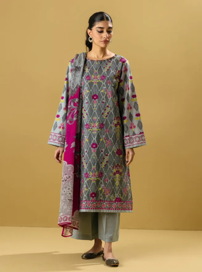 Grey Khaddar Suit