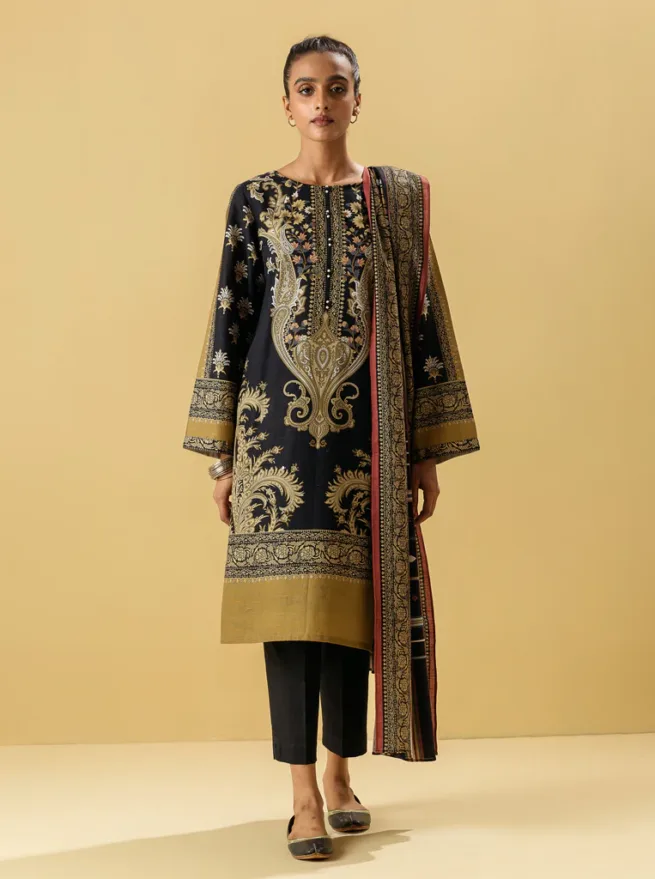 Embroidered Khaddar Suit