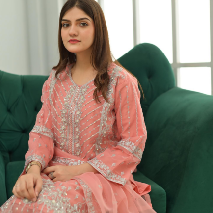 Alternative view of Heavily Embellished Motif Organza Suit