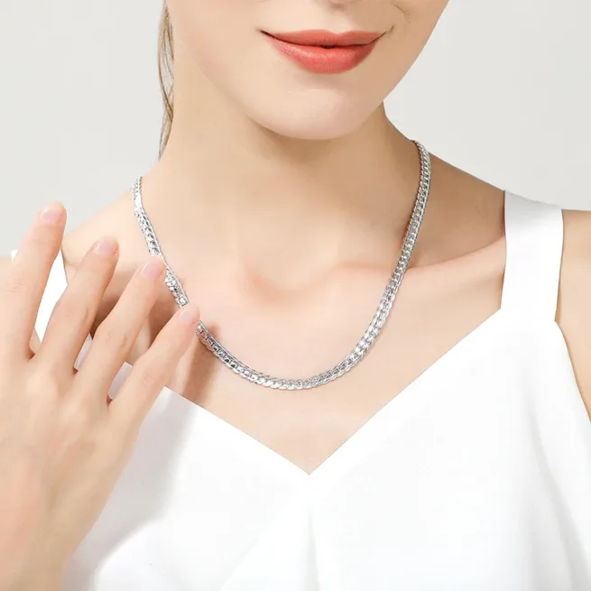 925 Sterling Silver Chain Necklace for Women