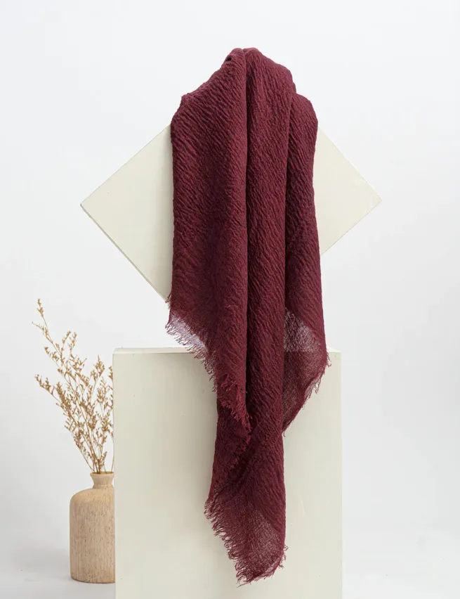 Mulberry Crinkle Hijab