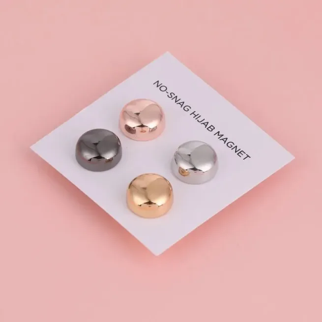 Luxury Pack of 4 Metallic Hijab Magnets