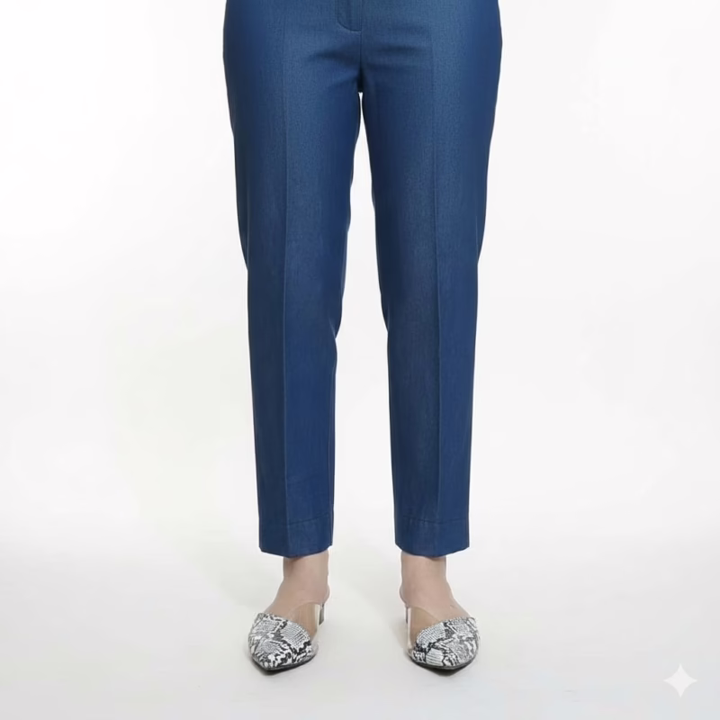 Denim Navy Straight Fit Pants