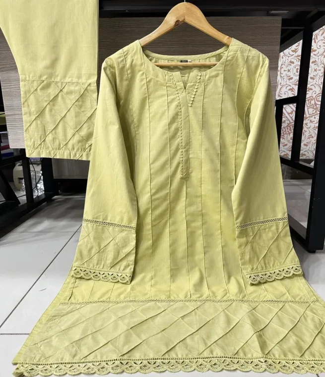 Pleated Lace Suit