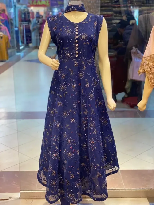 Long Maxi Net Dress