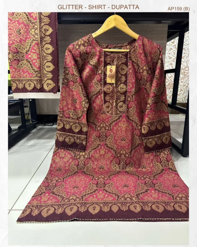 Printed Lace Kurta & Dupatta Co ord