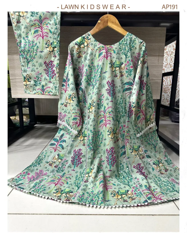 Girls Printed Lace Suit