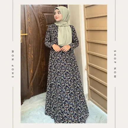 Ditsy Floral Modest Women's Maxi Dress