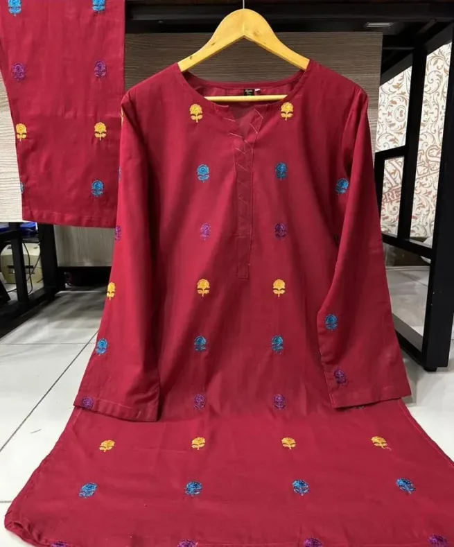 Girls Embroidered Trouser Suit