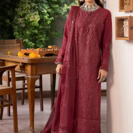 Asim Jofa Unstitched Embroidered Suit