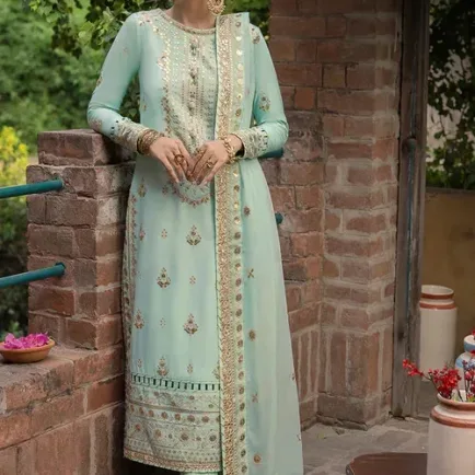 Asim Jofa Unstitched Organza Suit