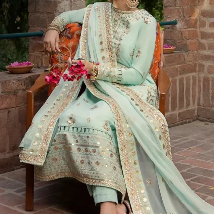 Alternative view of Asim Jofa Unstitched Organza Suit
