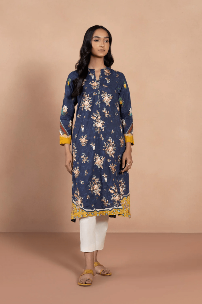 Embroidered Sapphire Lawn Kurta