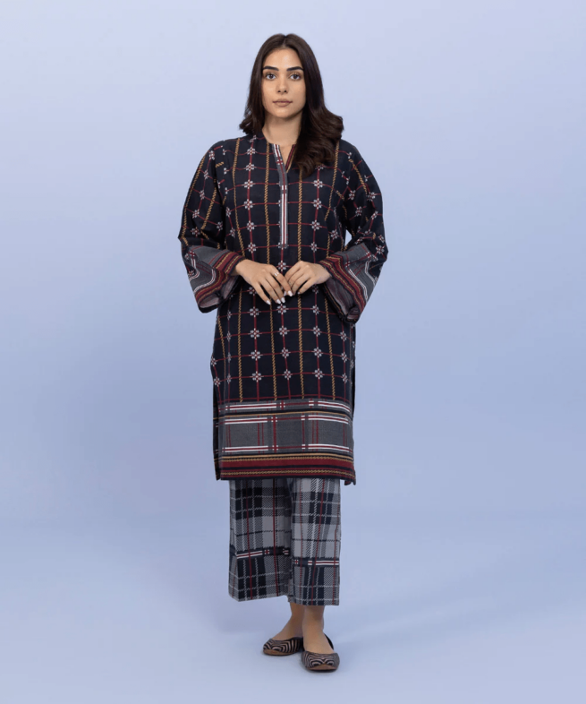 Black Khaddar Sapphire Kurta